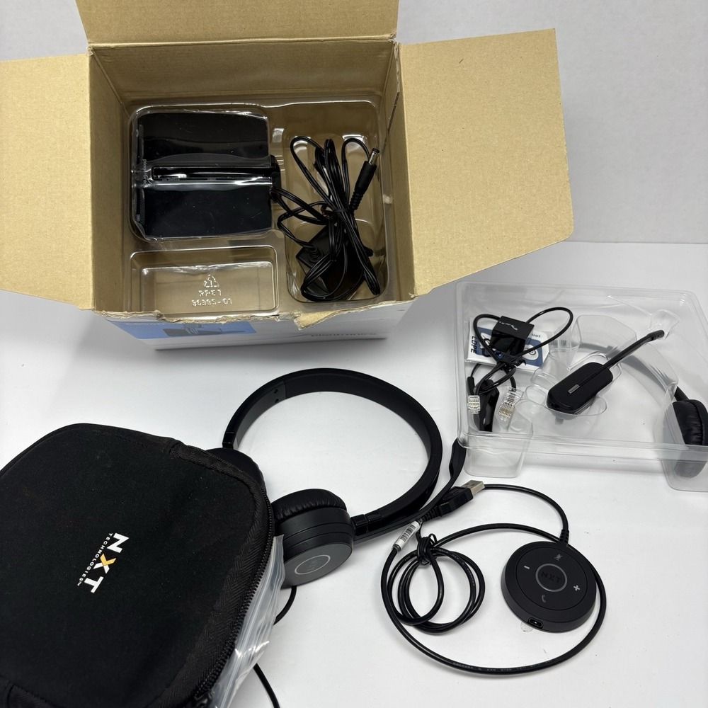 Plantronics CS540 & NXT UC-4000 Headsets 2 System Lot Bundle